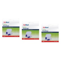 EziMed Flight Earplugs with Case x 6 Bundle of 3