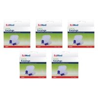 EziMed Flight Earplugs with Case x 6 Bundle of 5