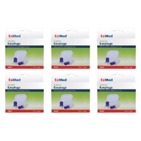 EziMed Flight Earplugs with Case x 6 Bundle of 6