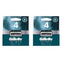 Gillette Intimate Blades Refills 4 Pack Bundle of 2