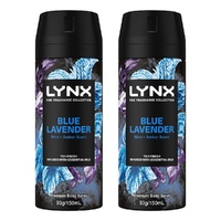 Lynx Fine Fragrance Body Spray Blue Lavender 150mL x 6 Bundle of 2