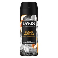 Lynx Fine Fragrance Body Spray Black Vanilla 150mL x 6