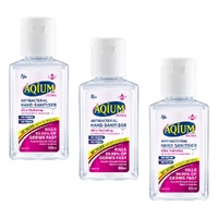 Ego Aqium Antibacterial Hand Sanitiser Ultra Hydrating 60mL Pack of 3