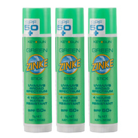 ZINKE SPF 50 Plus Green Zinc Stick 5g Pack of 3
