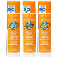 ZINKE SPF 50 Plus Orange Zinc Stick 5g Pack of 3