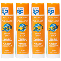 ZINKE SPF 50 Plus Orange Zinc Stick 5g Pack of 4