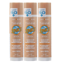 ZINKE SPF 50 Plus Tanne Zinc Stick 5g Pack of 3