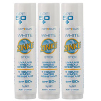 ZINKE SPF 50 Plus White Zinc Stick 5g Pack of 3