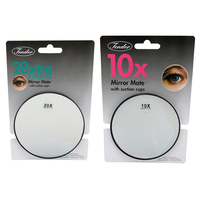 Tender 20x & 10x Magnifying Mirror Glass with Suction Cups Twin Pack 9cm