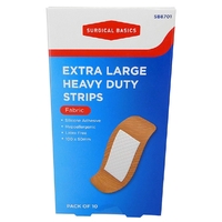 Surgical Basics Extra Large Heavy Duty Fabric Strips Pack of 10