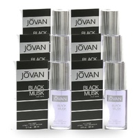 Jovan Black Musk for Men Eau De Cologne EDC Spray 88ml Pack of 6