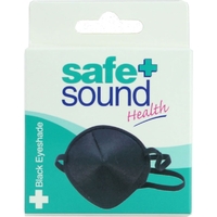 Safe and Sound Black Fabric Eyeshade Sleeping Eye Mask