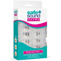 Safe and Sound Extra Twice-Daily Push-Button 7-Day Pillbox Medicine Organiser