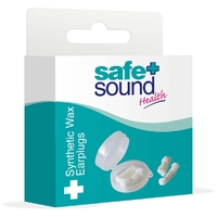 Safe and Sound Synthetic Wax Ear Plugs 6 Pairs