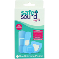 Safe and Sound Blue Detachable Plasters