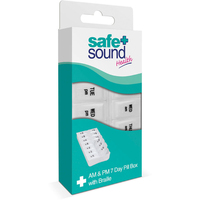 Safe and Sound AM and PM 7 Day Pill Box with Braille