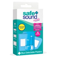 Safe and Sound Blue Detectable Plasters 40 Assorted