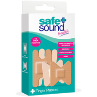 Safe and Sound Assorted Finger and Knuckle Plasters 12pk