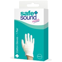 Safe and Sound Health Protective Cotton Gloves 1 Pair Medium