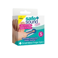 Safe and Sound Health Metal Thumb Small Finger Splint Support Brace 1 Pack