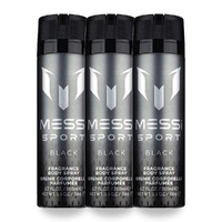 Messi Sport Black Body Spray 200ml Pack of 3