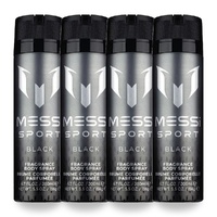 Messi Sport Black Body Spray 200ml Pack of 4