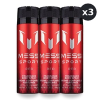 Messi Sport Red Body Spray 200ml Pack of 3