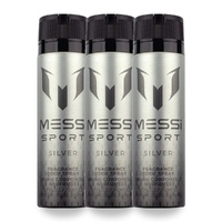 Messi Sport Silver Body Spray 200ml Pack of 3