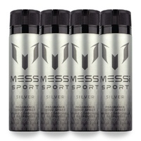 Messi Sport Silver Body Spray 200ml Pack of 4