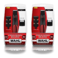 Wahl Precision Beard Battery Trimmer with 6-Position Guide & 3 Guide Combs Pack of 2