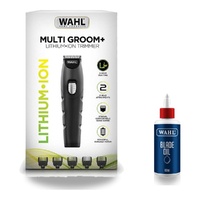 Wahl Multi Groom+ Lithium-Ion Trimmer + Blade Oil Care Kit
