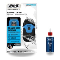 Wahl Primal Mini Rechargeable Body Groomer + Blade Oil Care Kit