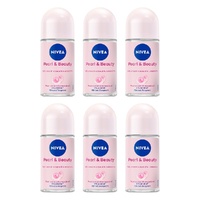 NIVEA Pearl & Beauty 72H Anti-Perspirant 50mL Pack of 6