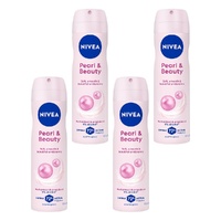 NIVEA Pearl & Beauty 72H Anti-Perspirant 150mL Pack of 4