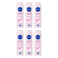 NIVEA Pearl & Beauty 72H Anti-Perspirant 150mL Pack of 6