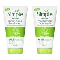 Simple Kind To Skin Moisturising Facial Wash 150mL Pack of 2