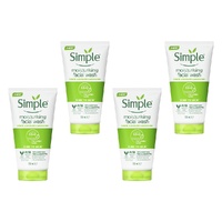 Simple Kind To Skin Moisturising Facial Wash 150mL Pack of 4