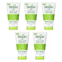 Simple Kind To Skin Moisturising Facial Wash 150mL Pack of 5