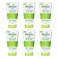 Simple Kind To Skin Moisturising Facial Wash 150mL Pack of 6