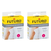Futuro Compression Basics Knee Support Large Pack of 2