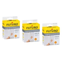 Futuro Compression Basics Ankle Support Small Pack of 3
