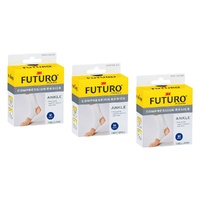 Futuro Compression Basics Ankle Support Medium Pack of 3