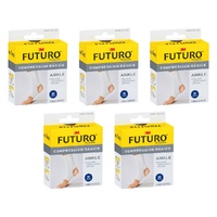 Futuro Compression Basics Ankle Support Medium Pack of 5