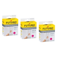Futuro Compression Basics Ankle Support Large Pack of 3