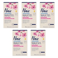 Nair Sensitive Large Wax Strips 40 Pack Bundle of 5