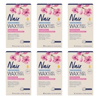 Nair Sensitive Large Wax Strips 40 Pack Bundle of 6