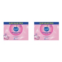 Curash Fragrance Free Baby Wipes 8 x 80 Pack Bundle of 2