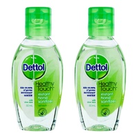 Dettol Healthy Touch Instant Hand Sanitiser Aloe Vera 50mL Pack of 2