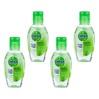 Dettol Healthy Touch Instant Hand Sanitiser Aloe Vera 50mL Pack of 4