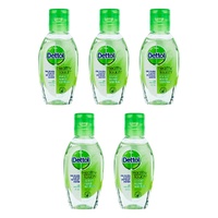 Dettol Healthy Touch Instant Hand Sanitiser Aloe Vera 50mL Pack of 5